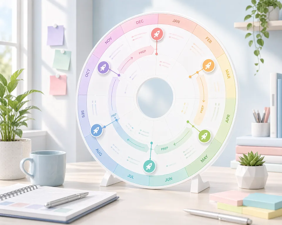 How to plan launches and campaigns on a year wheel guide banner