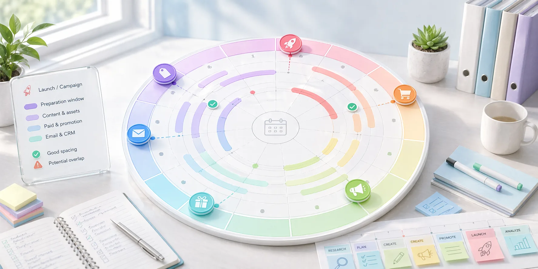 How to plan launches and campaigns on a year wheel guide banner